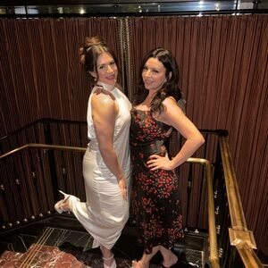 Petal & Pup Black Dress with Red Cherry Print